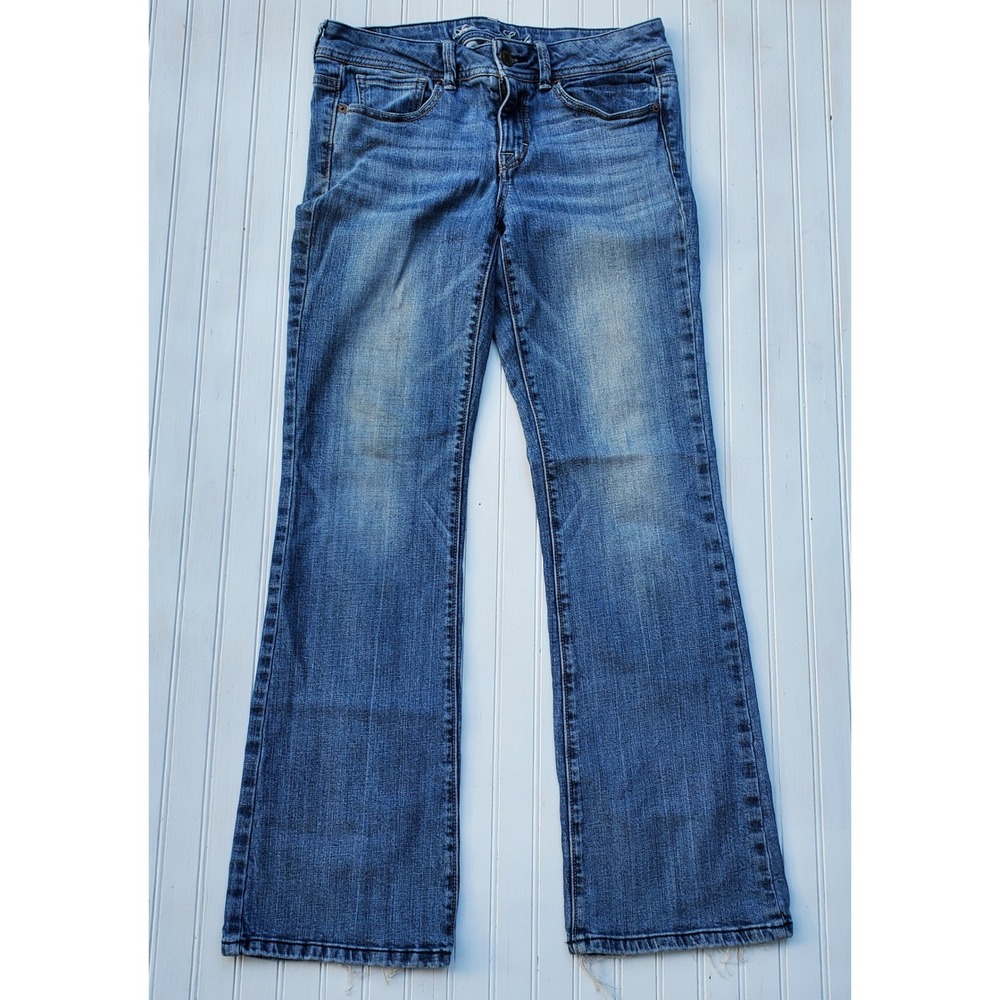 American Eagle Original Boot Stretch Jeans Medium Wash Blue Denim Size 10 Reg